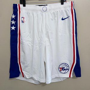 Nike NBA Philadelphia 76ers Team Issue Authentic VaporKnit Game Shorts Size 44+2